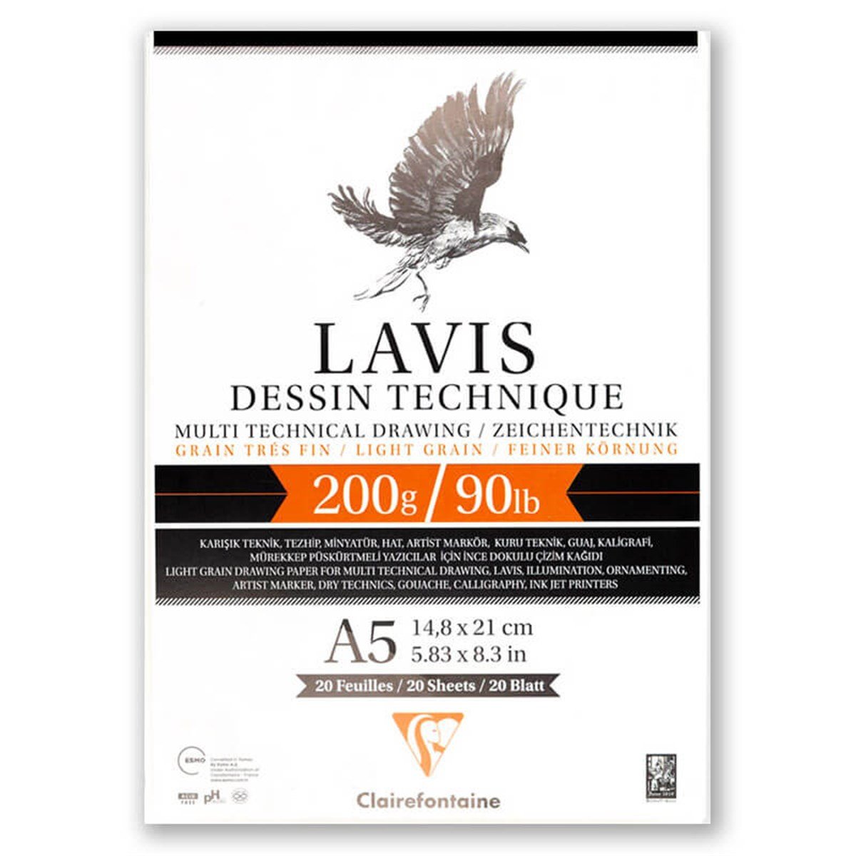 Clairefontaine LAVIS DESSIN TECHNIQUE A5 200 gr. Çizim DefteriClairefontaine LAVIS DESSIN TECHNIQUE A5 200 gr. Çizim DefteriTeknik Çizim BloklarıClairefontaine