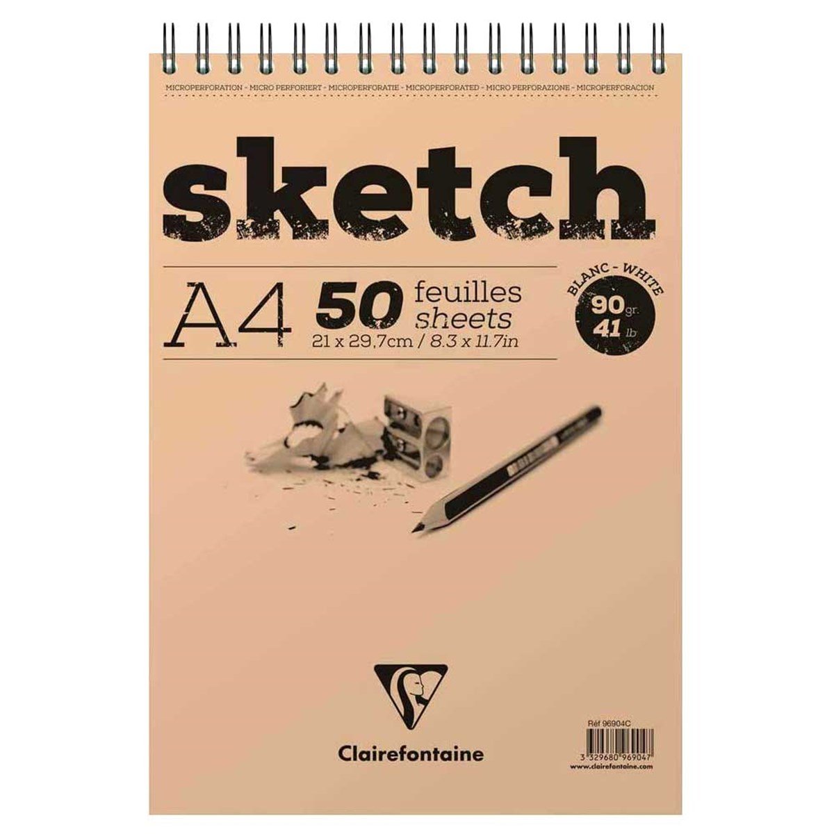 Clairefontaine Sketch Spiralli A4 DefterEskiz BloklarıClairefontaine