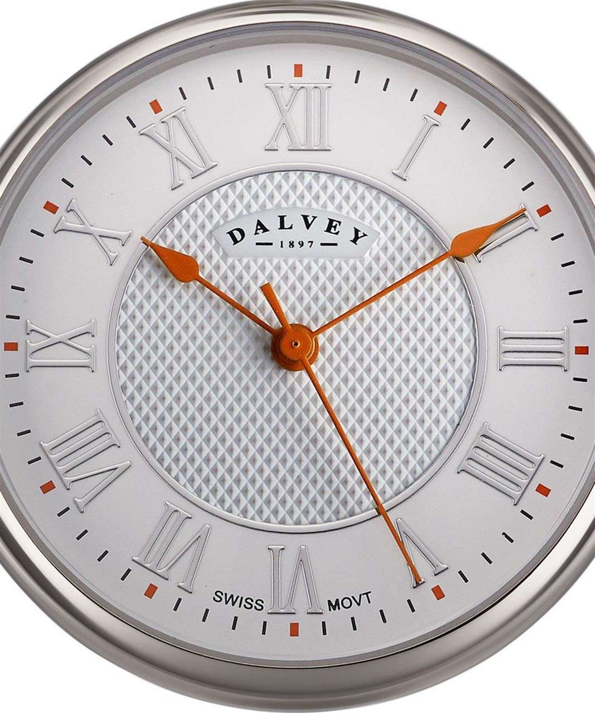 Dalvey Compact Pocket Watch White Orange