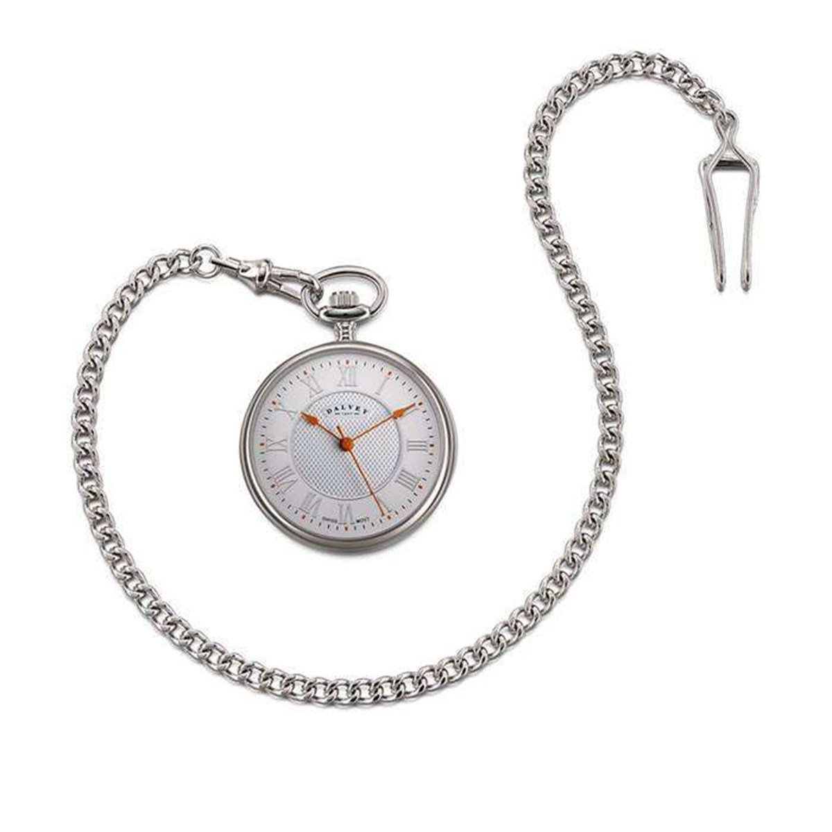 Dalvey Compact Pocket Watch White Orange