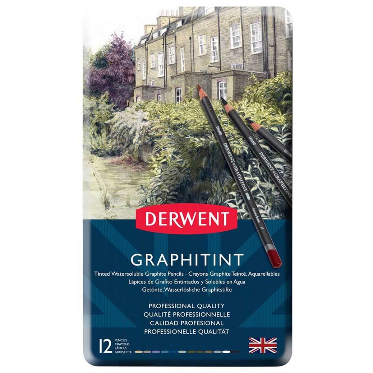Derwent Graphitint 12'li Teneke KutuDerwent Graphitint 12'li Teneke KutuTeknik Çizim ve Grafik KalemleriDerwent