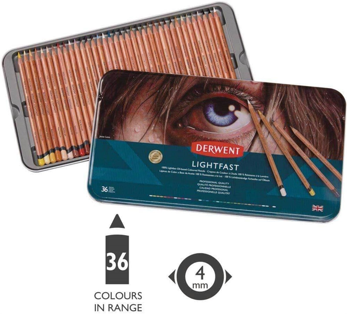 Derwent Lightfast 36'lı Yağlı Kurukalem SetiKuru Boya SetleriDerwent