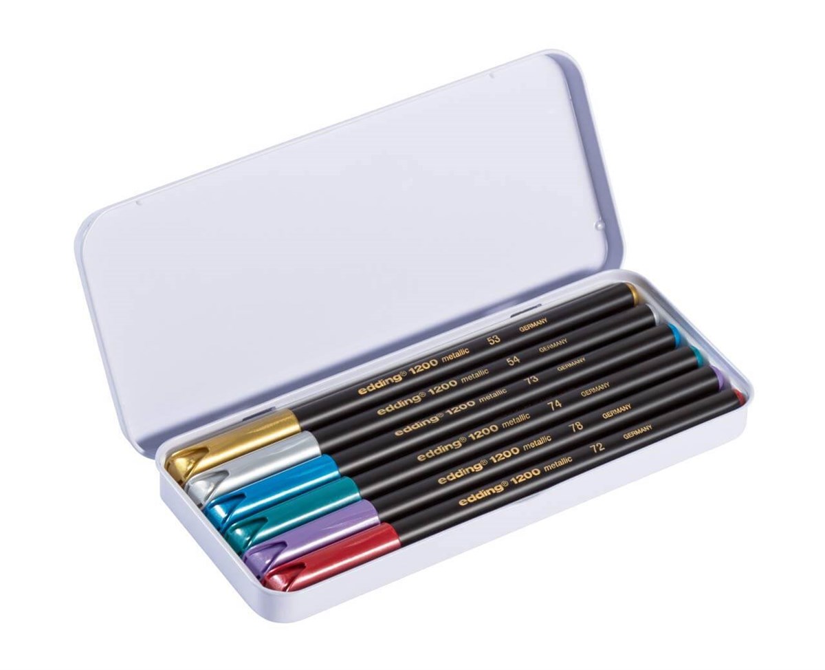 Edding Metalik Keçe Kalemi 6'lı - 1-3mmEdding Metalik Keçe Kalemi 6'lı - 1-3mmMarker KalemEdding