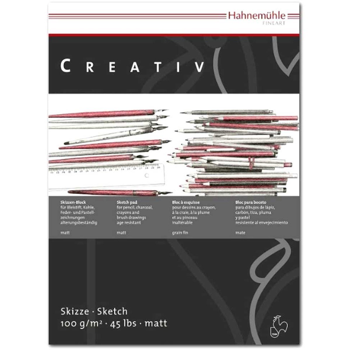 HahnemühleD-37586Hahnemühle Creativ Skizzen Block Eskiz Defteri 100g 100 Yaprak