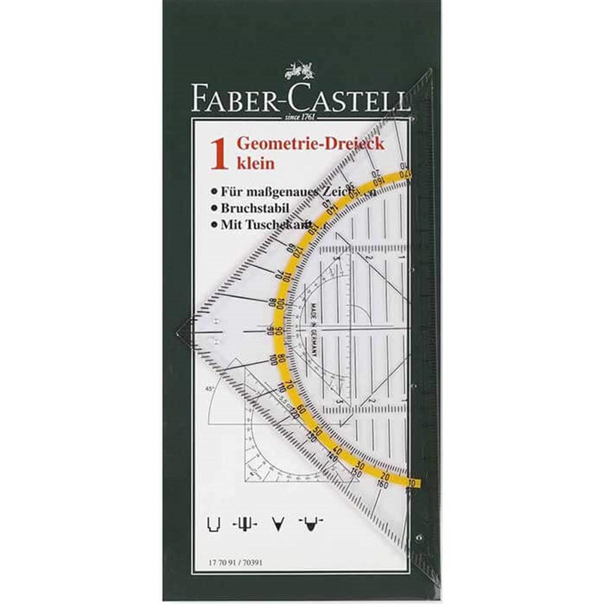 Faber-Castell Geometrik Dreieck Şablon GönyeMİMARİ & TEKNİKFaber Castell