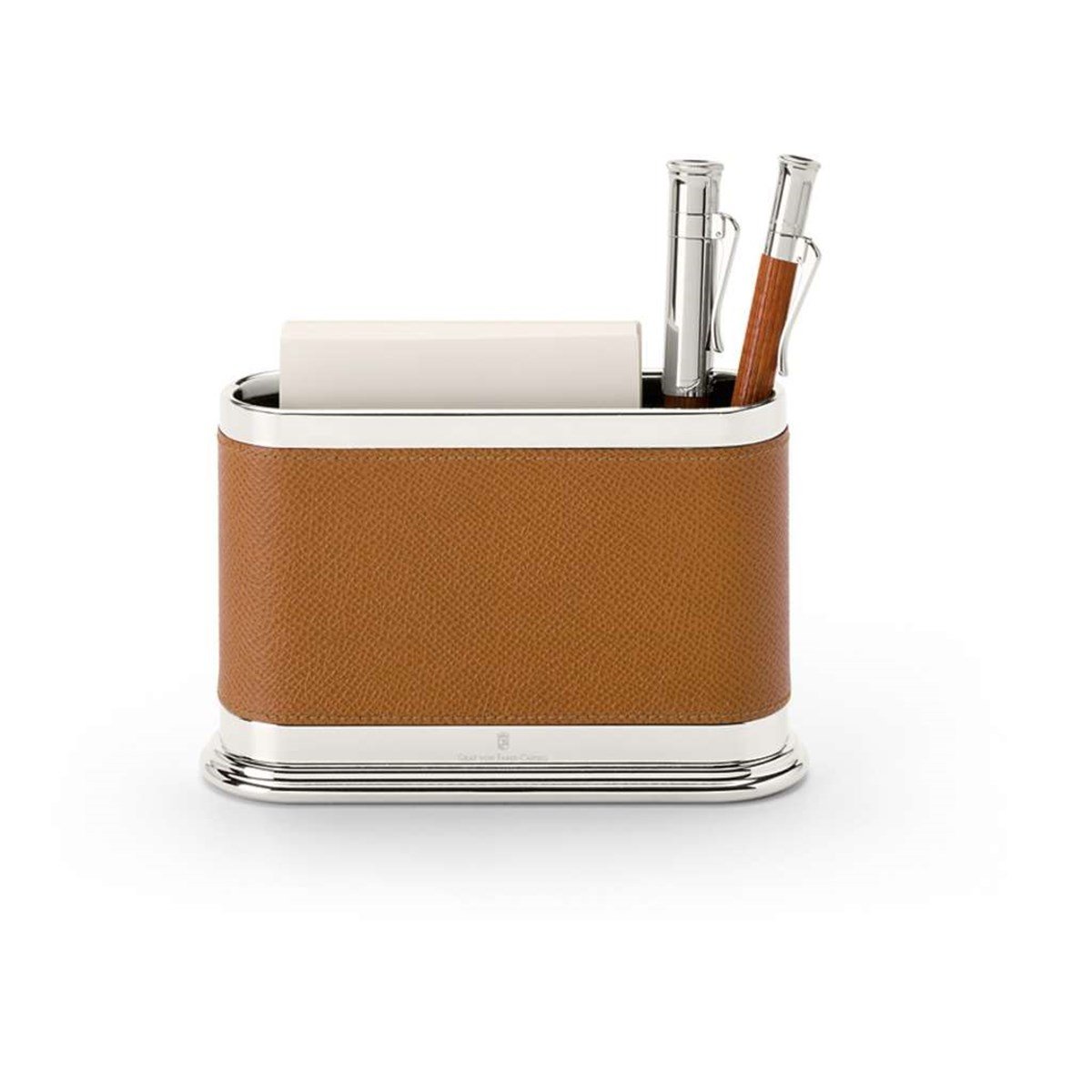 Graf von Faber Castell Oval Deri Kalemlik Kahverengi Konyak