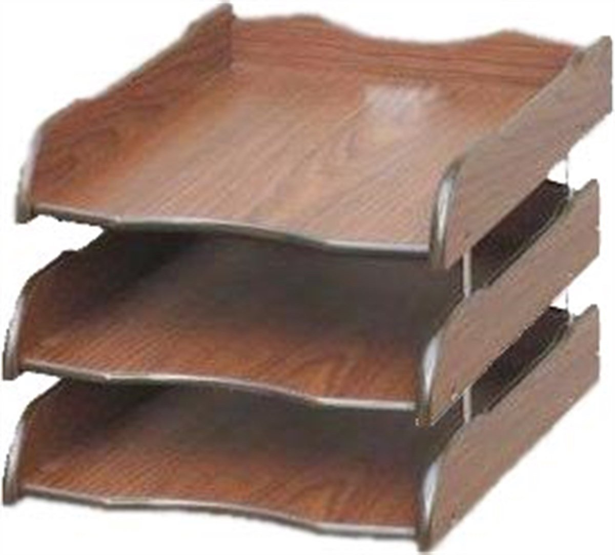 Hector Msk0716 3'Lu Ahşap Evrak Rafı