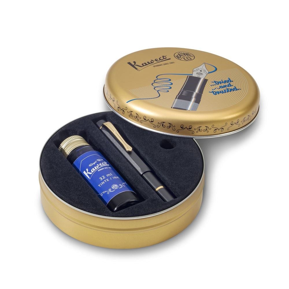 Kaweco AL Sport Dolma Kalem Seti M Uç Black-Gold 11000341Kaweco AL Sport Dolma Kalem Seti M Uç Black-Gold 11000341Dolma KalemKAWECO