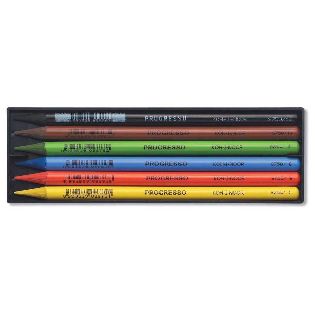 Koh-i-Noor Progresso Kuru Boya Kalemi 6'lı SetKoh-i-Noor Progresso Kuru Boya Kalemi 6’lı SetKuru Boya SetleriKoh-i Noor