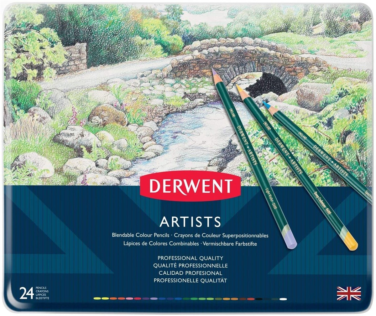 Derwent32093Derwent Artists 24 Renk Karışabilen Kuruboya Set