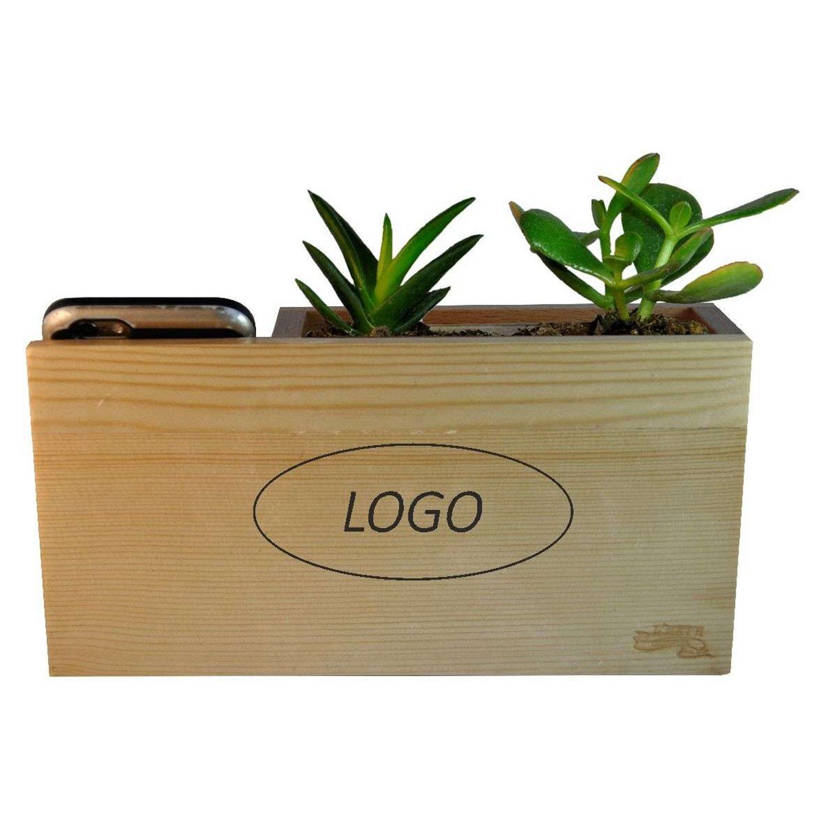 Larte Masif Çam Çiçeklik Kalemlik & Telefon Desk