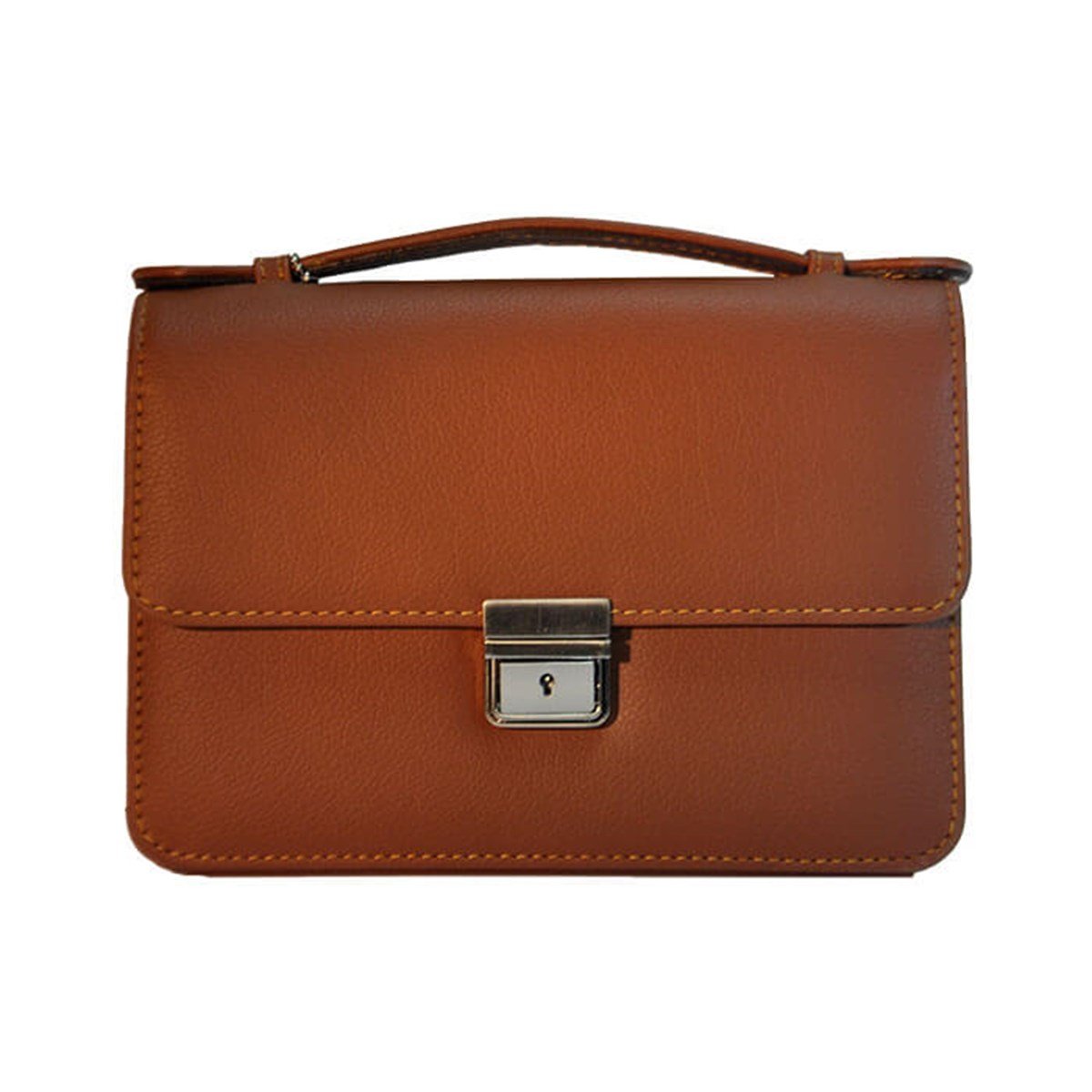 Lipe Collection Kahverengi Suni Deri Yatay El Çantası 23x15Suni Deri El ÇantasıÇantalarLipe Collection