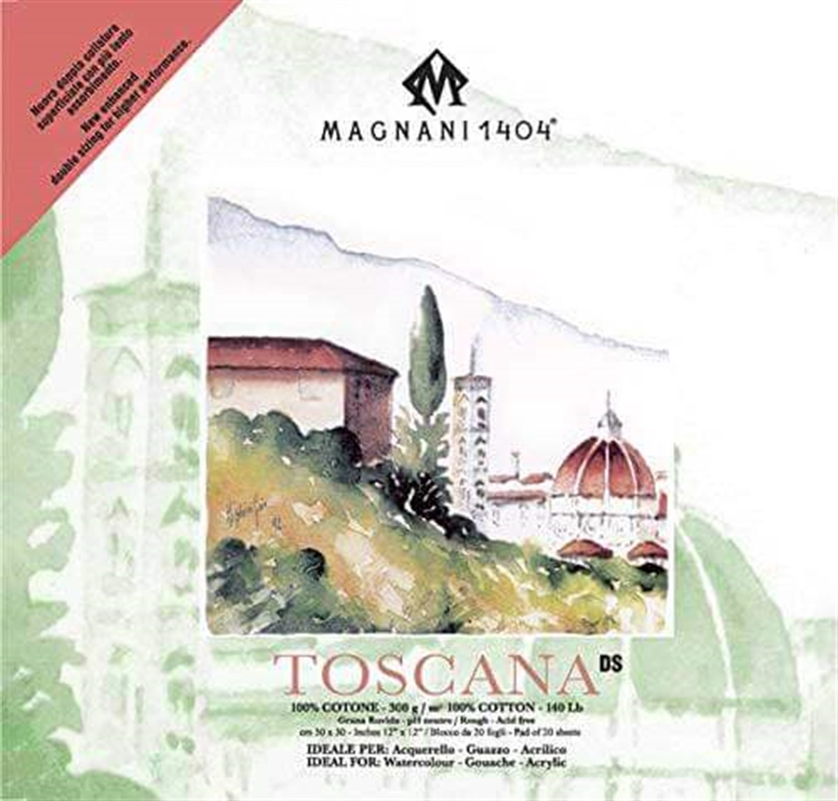 Magnani 1404 TOSCANA DS Rough Akrilik ve Sulu Boya Blokları 300g 20 YaprakSulu Boya BloklarıMagnani 1404
