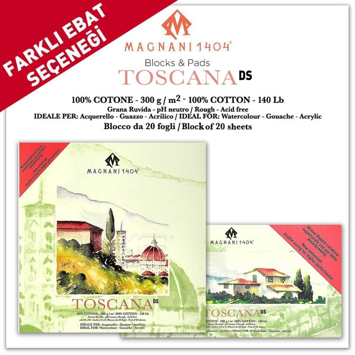 Magnani 1404 TOSCANA DS Rough Akrilik ve Sulu Boya Blokları 300g 20 YaprakSulu Boya BloklarıMagnani 1404