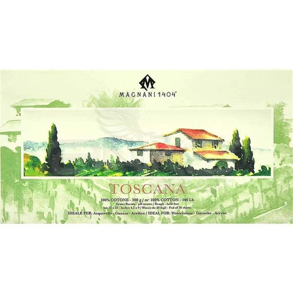 Magnani 1404 TOSCANA Rough Cotton Akrilik ve Sulu Boya Blokları 300g 20 YaprakSulu Boya BloklarıMagnani 1404