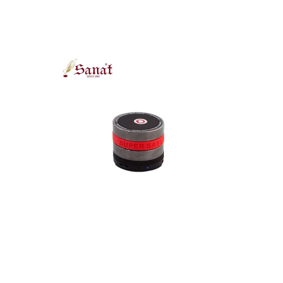 Mikado Hoparlör - FM + TF Kart Destekli - Bluetooth Şarjlı Speaker - Kırmızı Renk