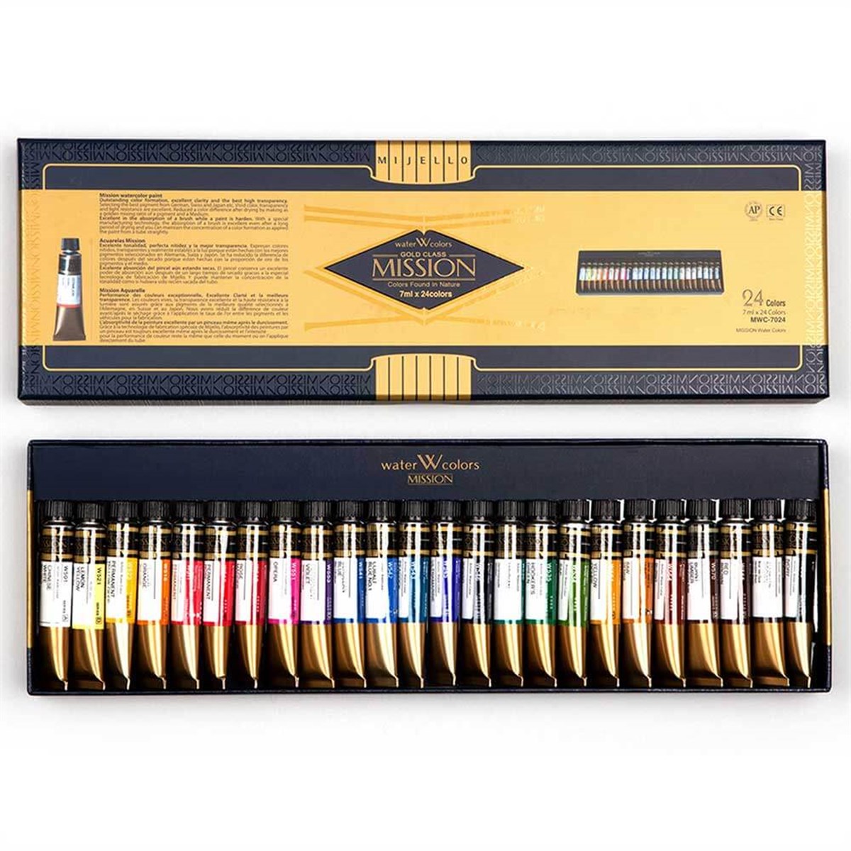 Mission Gold Class Pigment Suluboya 7ml x 24 RenkMission Gold Class Pigment Suluboya 7ml x 24 RenkSulu Boya SetleriMijello