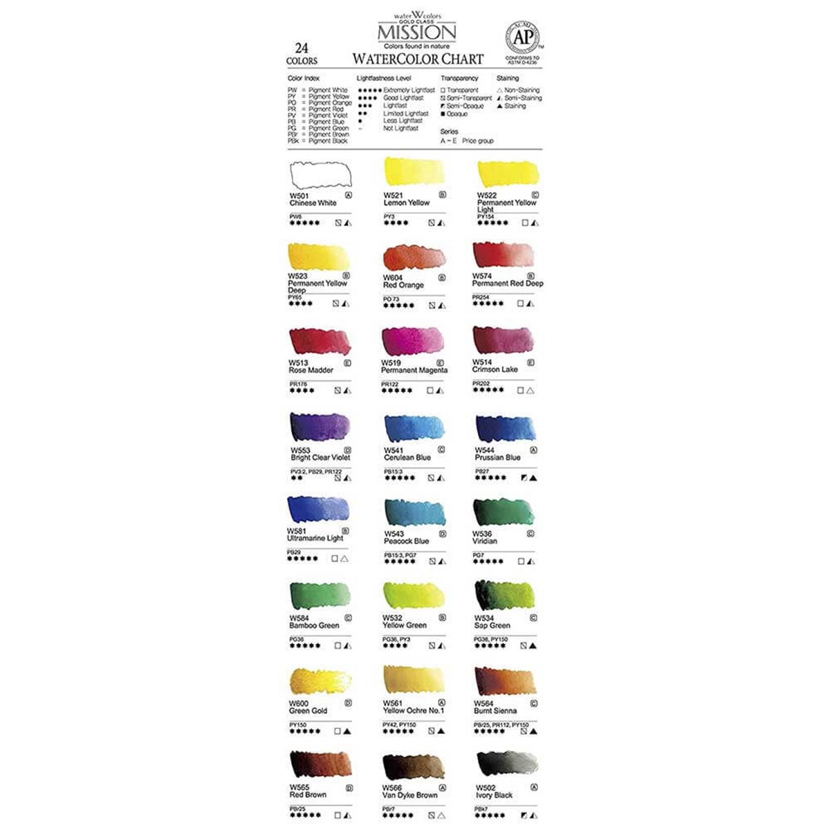 Mission Gold Class Tablet Sulu Boya 24 RenkMission Gold Class Tablet Sulu Boya 24 RenkSulu Boya SetleriMijello