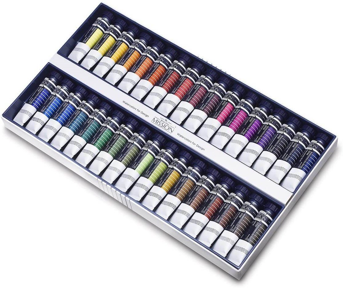 Mission White Class Tüp Sulu Boya 15ml x 34 RenkMission White Class Tüp Sulu Boya 15ml x 34 RenkSulu Boya SetleriMijello