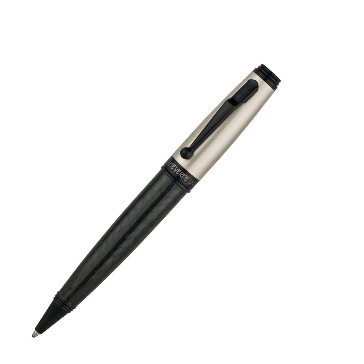 Monteverde Invincia Titanium Tükenmez Kalem, Gümüş / Karbon Fiber MV41127