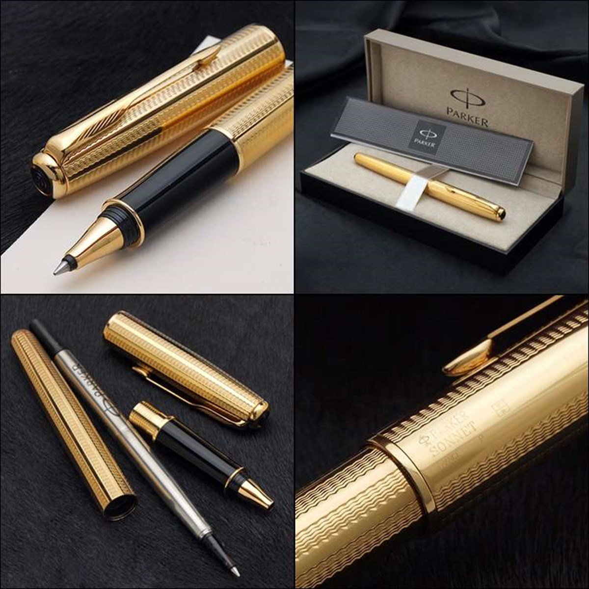 Parker Sonnet Cascade Gold Roller Kalem