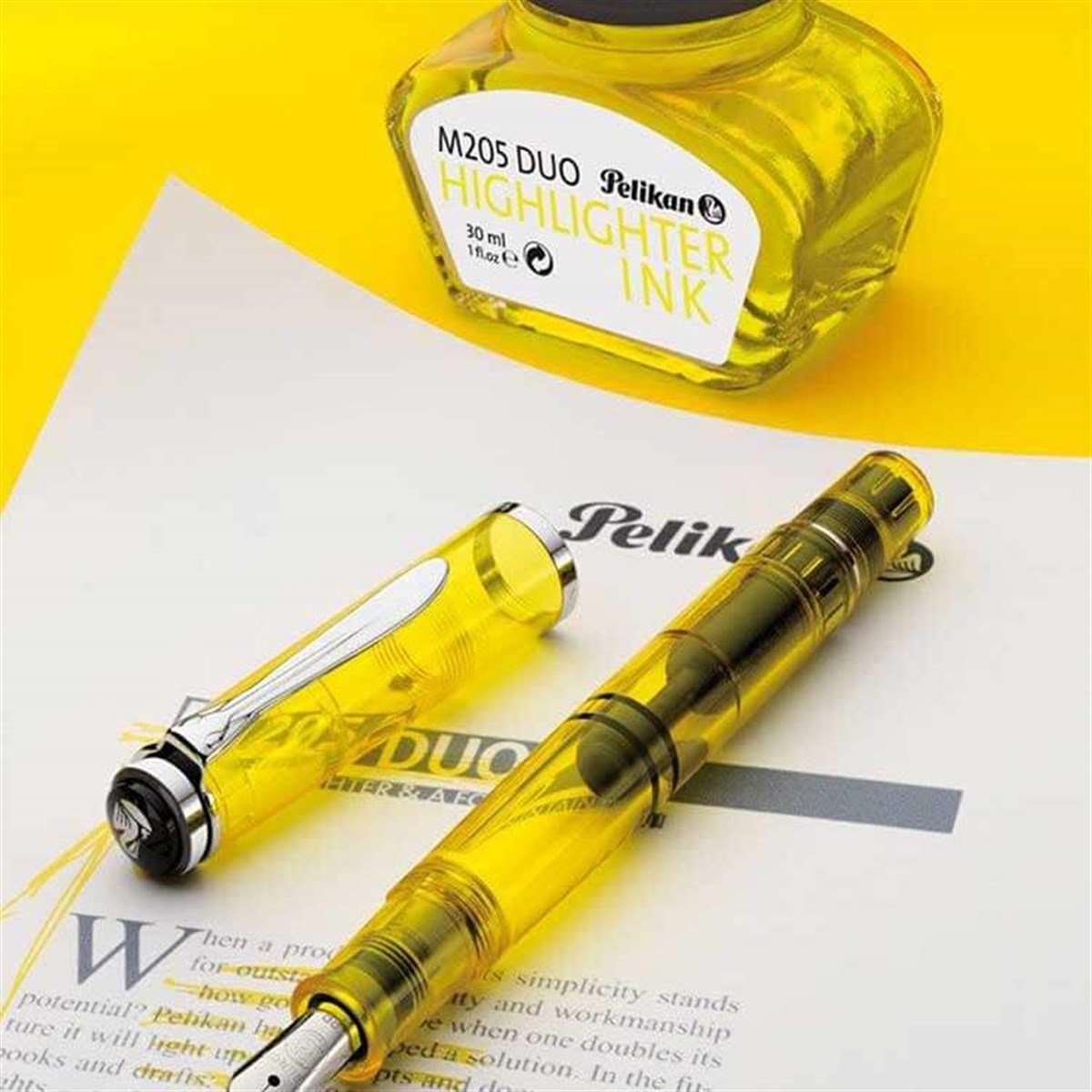Pelikan M205D Duo Sarı Highligter Dolma Kalem SetDolma KalemPELİKAN