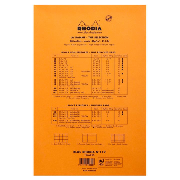 Rhodia Basic Üstten Zımbalı Bloknot A4+ Çizgili TuruncuRhodia Basic Üstten Zımbalı Bloknot A4+ Çizgili TuruncuDefterRHODIA