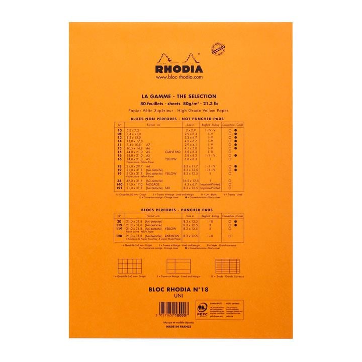 Rhodia Basic Üstten Zımbalı Bloknot A4 Çizgisiz TuruncuRhodia Basic Üstten Zımbalı Bloknot A4 Çizgisiz TuruncuDefterRHODIA