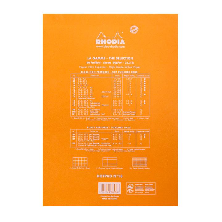 Rhodia Basic Üstten Zımbalı Bloknot A4 Noktalı TuruncuRhodia Basic Üstten Zımbalı Bloknot A4 Noktalı TuruncuDefterRHODIA
