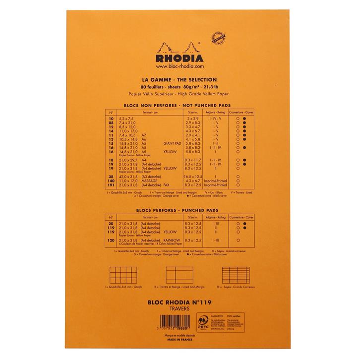 Rhodia Basic Üstten Zımbalı Bloknot A4+ Sarı Çizgili TuruncuRhodia Basic Üstten Zımbalı Bloknot A4+ Sarı Çizgili TuruncuDefterRHODIA