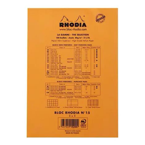 Rhodia Basic Üstten Zımbalı Bloknot A5 Kareli TuruncuRhodia Basic Üstten Zımbalı Bloknot A5 Kareli TuruncuDefterRHODIA