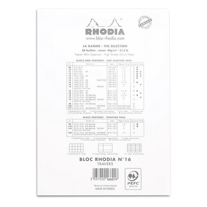 Rhodia Basic Üstten Zımbalı Bloknot A5 Çizgili BeyazRhodia Basic Üstten Zımbalı Bloknot A5 Çizgili BeyazDefterRHODIA