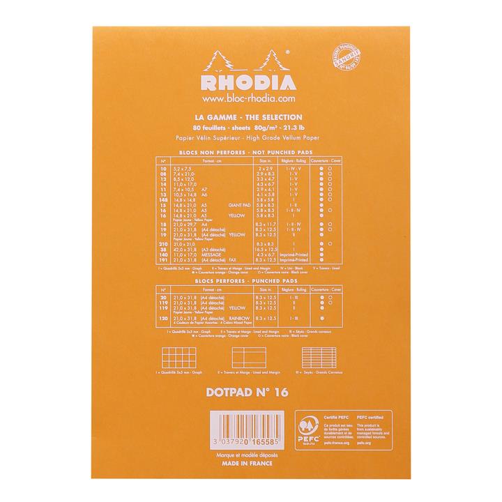 Rhodia Basic Üstten Zımbalı Bloknot A5 Noktalı TuruncuRhodia Basic Üstten Zımbalı Bloknot A5 Noktalı TuruncuDefterRHODIA
