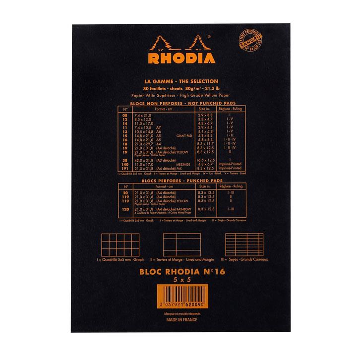 Rhodia Basic Üstten Zımbalı Bloknot A5 Kareli SiyahRhodia Basic Üstten Zımbalı Bloknot A5 Kareli SiyahDefterRHODIA