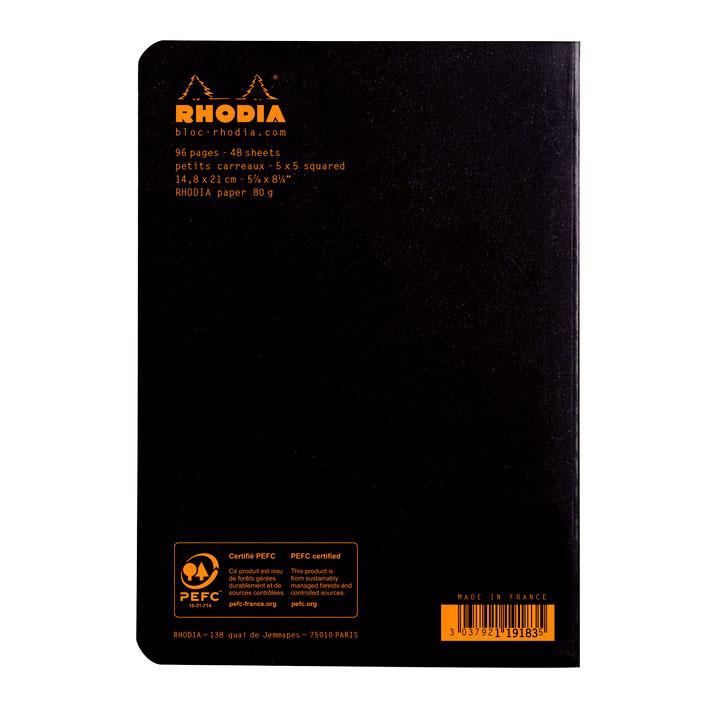 Rhodia Classic Staplebound A5 Kareli Defter SiyahRhodia Classic Staplebound A5 Kareli Defter SiyahDefterRHODIA