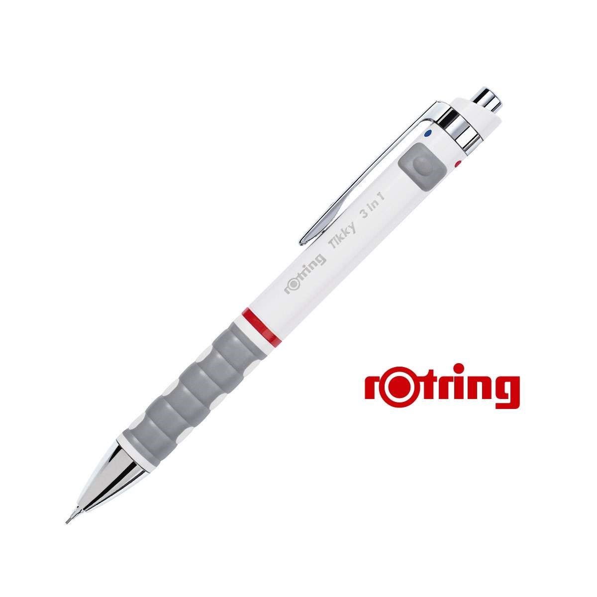 Rotring 3in1, Beyaz - 0.7 Versatil + Mavi + Kırmızı TK 1904452