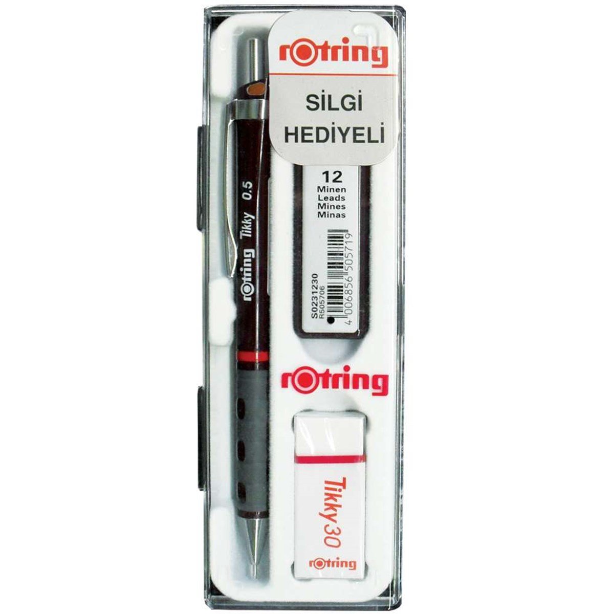 Rotring Tikky Versatil Kalem 0.5 mm + Silgi + Kalem Ucu Set
