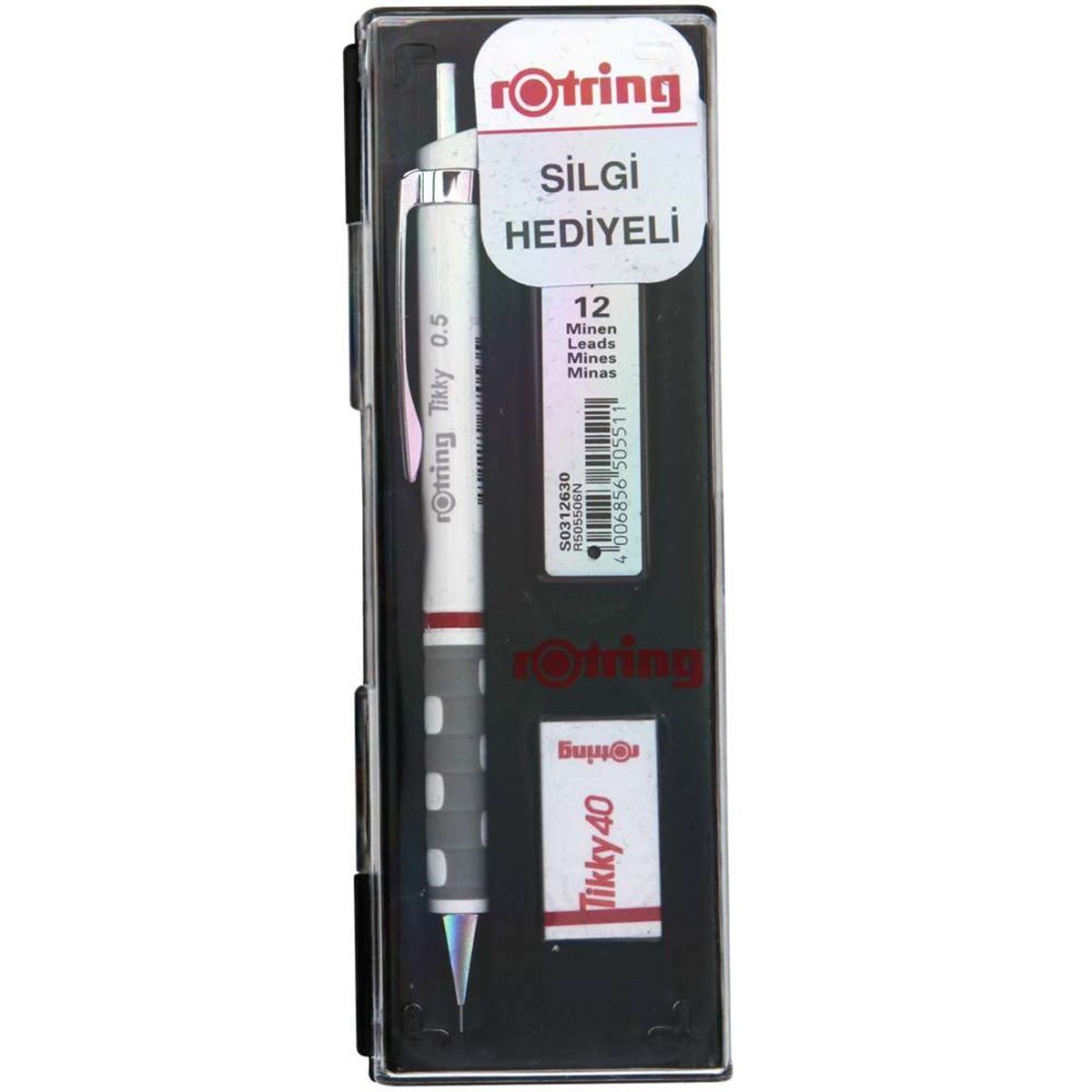 Rotring Tikky Versatil Kalem 0.5 mm + Silgi + Kalem Ucu Set