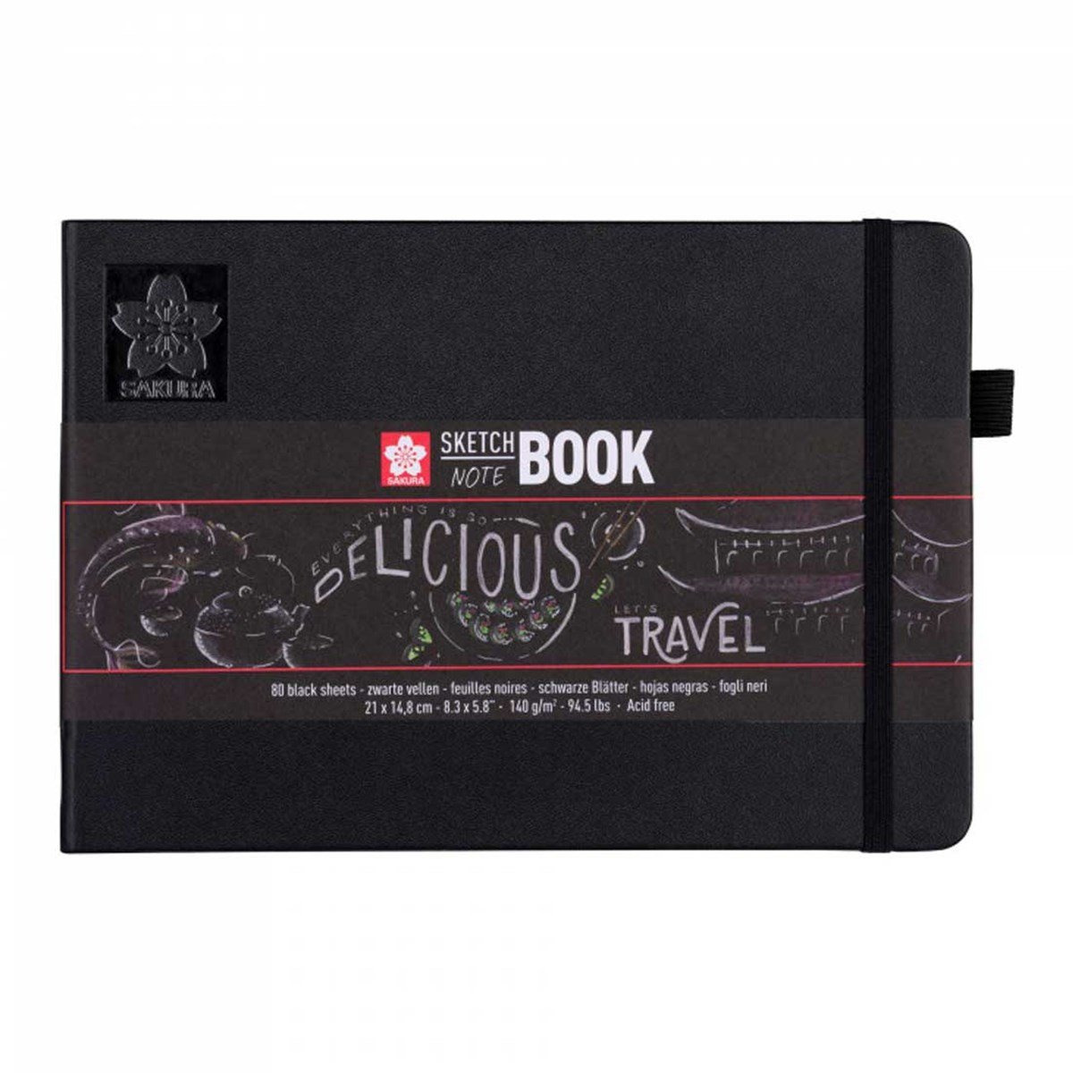 Sakura Eskiz Defteri Sert Kapak Siyah Kağıt 140gr 21x15cm SiyahSakura Eskiz Defteri Sert Kapak Siyah Kağıt 140gr 21x15cm SiyahEskiz BloklarıSakura