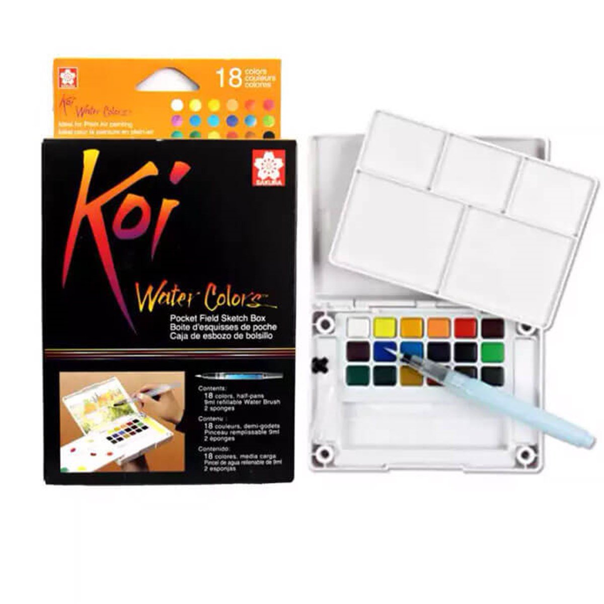 Sakura Koi Watercolours Sulu Boya Seti 18 RenkSakura Koi Watercolours Sulu Boya Seti 18 RenkSulu Boya SetleriSakura