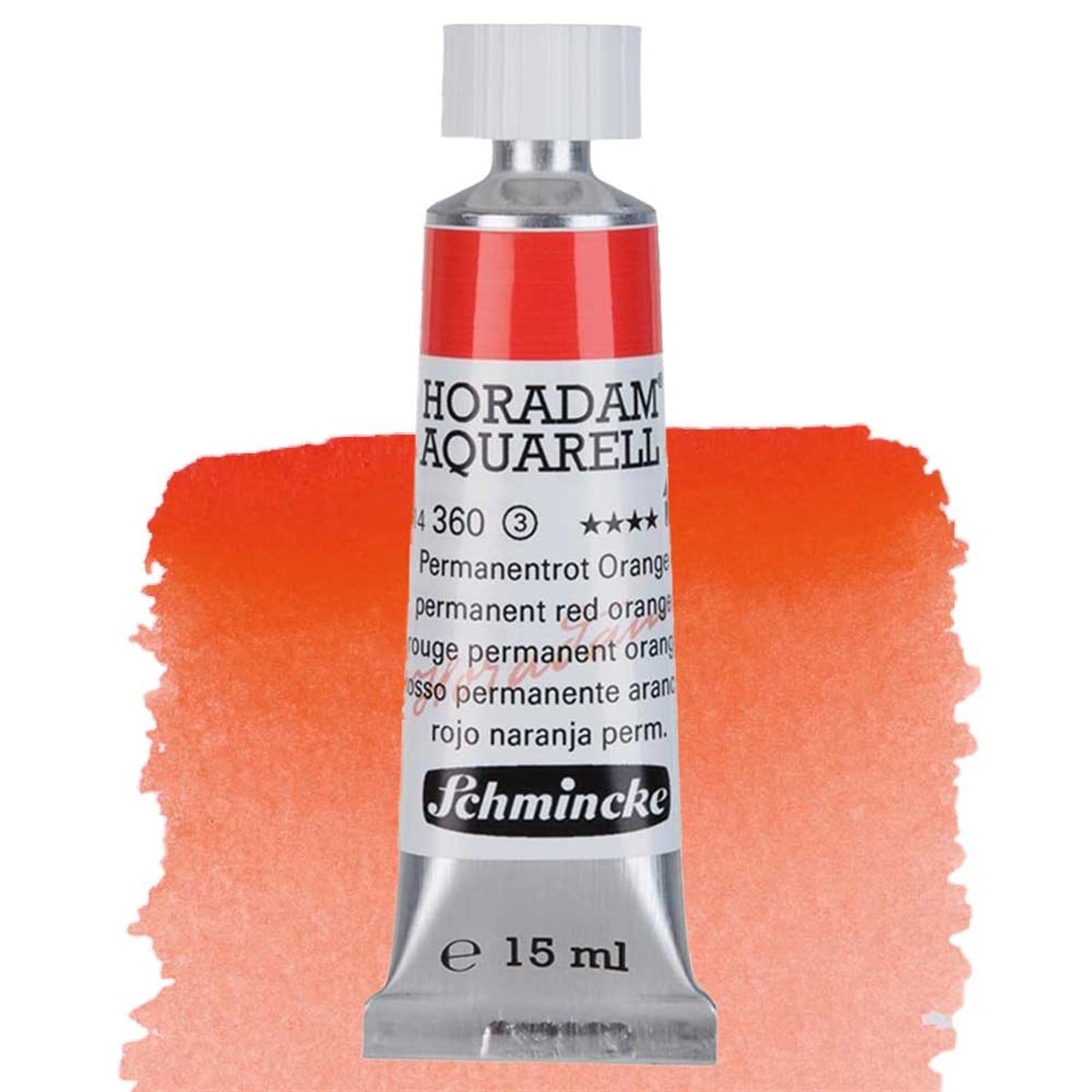 Schmincke Horadam Seri 3 Permanent Red Orange 15 ml Tüp SuluboyaSulu BoyaSchmincke