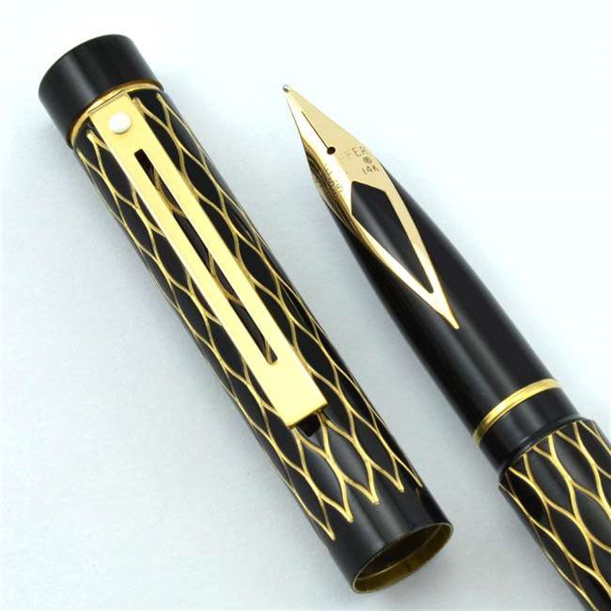 Sheaffer Targa 679 Dolma ve tükenmez Kalem  Set - Siyah & Altın Tül, 14K