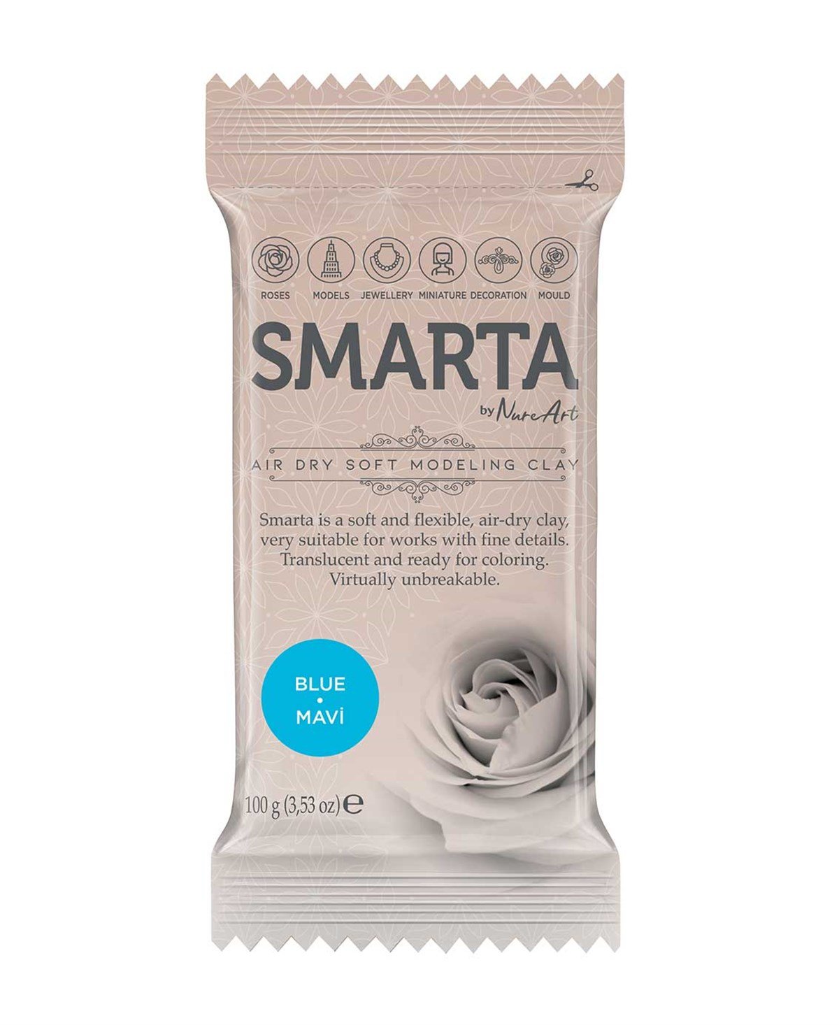 Smarta Modelleme Hamuru Mavi 100grSmarta Modelleme Hamuru Mavi 100grKil ve HamurlarSmarta