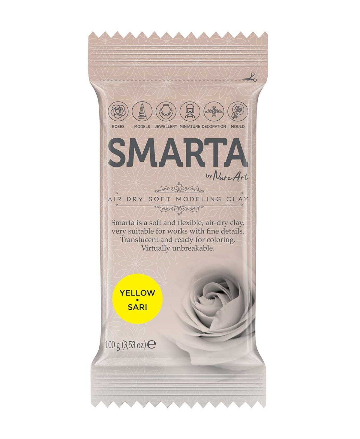 Smarta Modelleme Hamuru Sarı 100grSmarta Modelleme Hamuru Sarı 100grKil ve HamurlarSmarta