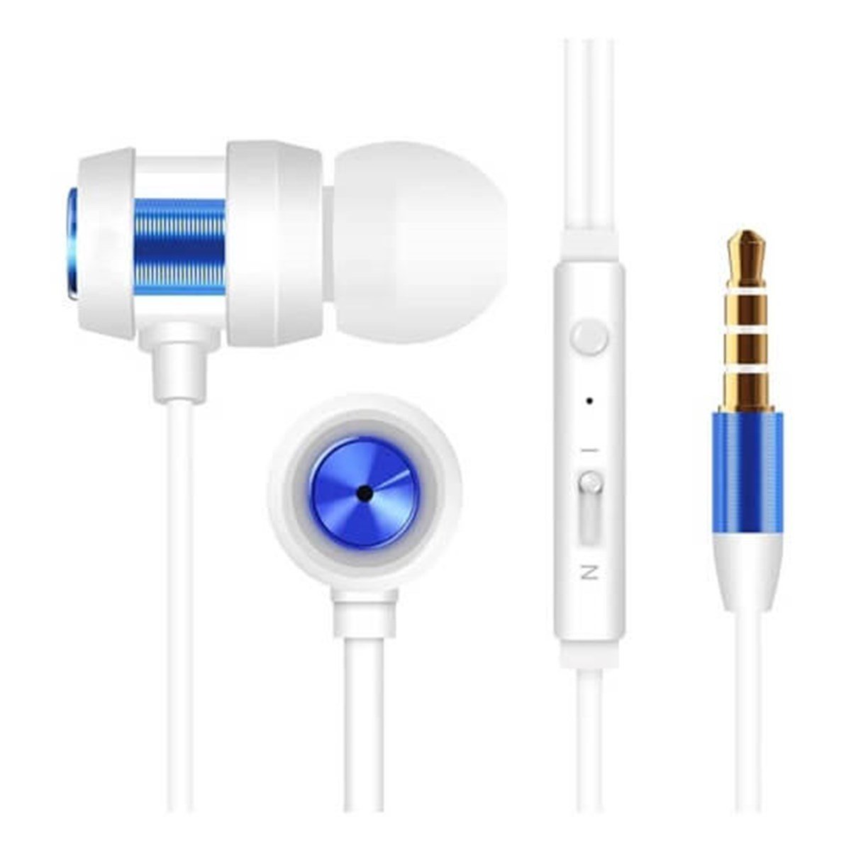 Snopy SN-J01 Mobil Telefon Uyumlu Kulak İçi Beyaz/Mavi Mikrofonlu KulaklıkELEKTRONİKSnopy