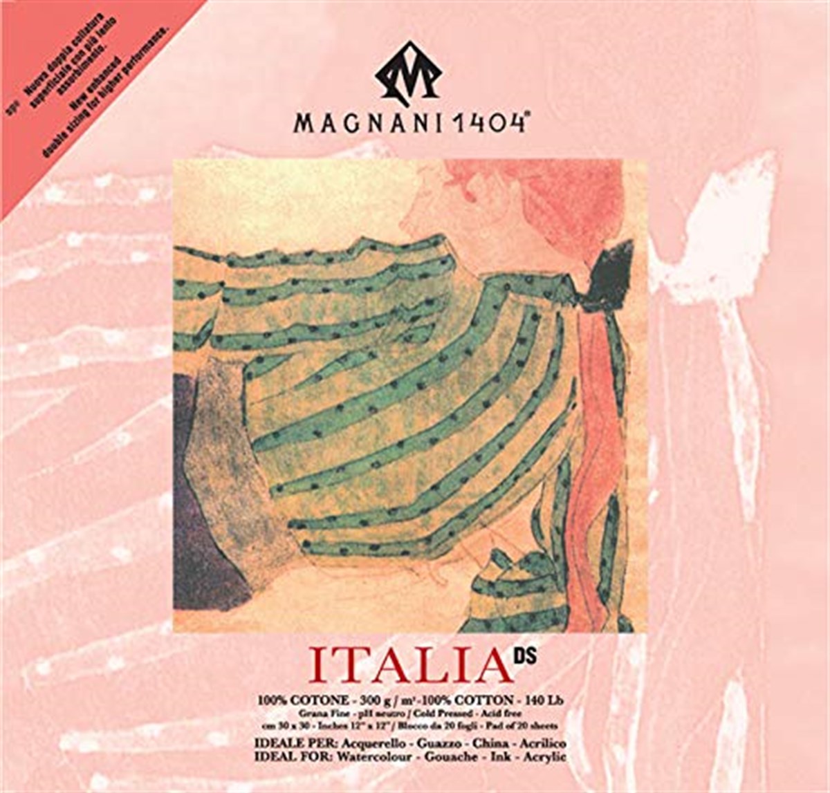Magnani 140450501515DSMagnani 1404 ITALIA DS Cold Pressed Cotton Çizim Blok 300g 20 Yaprak