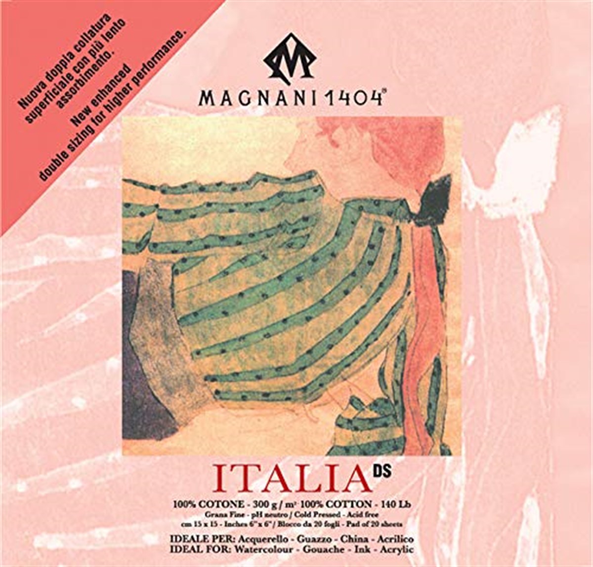 Magnani 140450501515DSMagnani 1404 ITALIA DS Cold Pressed Cotton Çizim Blok 300g 20 Yaprak