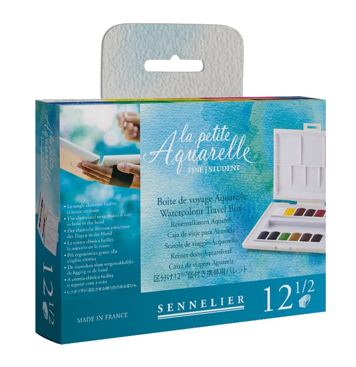 SennelierN1311680Sennelier Aquarelle 12 Renk Suluboya Set - Fırça Hediyeli