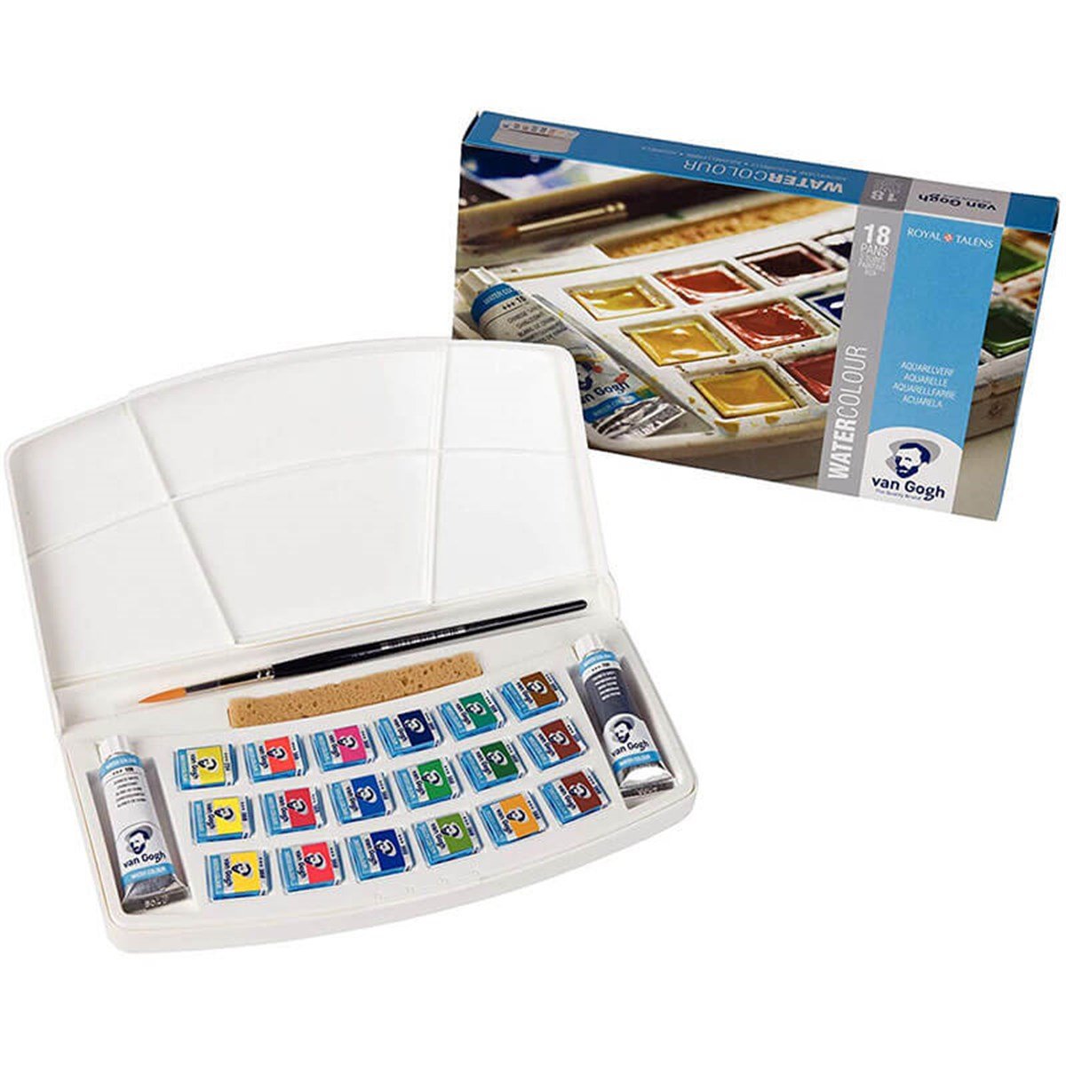 Talens Van Gogh 18'li Tablet Sulu Boya Seti 18 Renk + 2 Tüp 20'liTalens Van Gogh Suluboya 18+2li SetSulu Boya SetleriVan Gogh