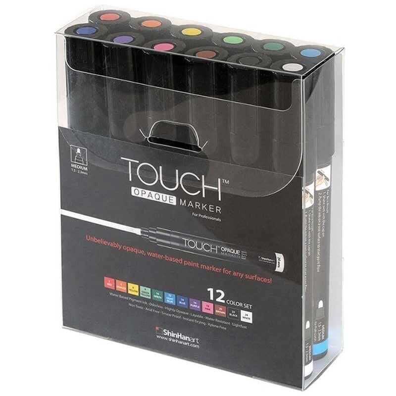 Touch Opaque Marker 12'li Set Medium (1.5 - 2.2 mm)Touch Opaque Marker 12'li Set Medium (1.5 - 2.2 mm)Marker KalemShinHanArt